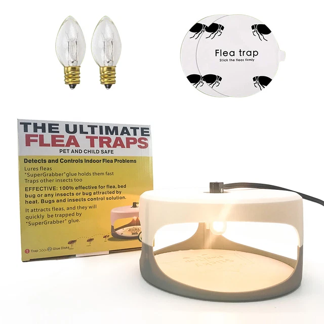 Electric Sticky Flea Cockroach Killer Trap Lamp Pest Catcher Trap Lamp Household