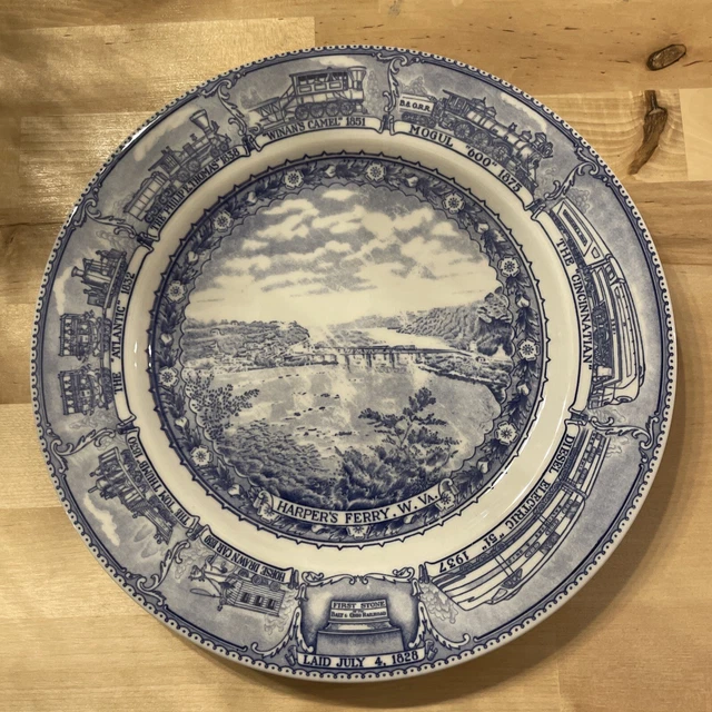 Baltimore and Ohio B&O Railroad Harpers Ferry WV 150th Anniversary Dinner Plate