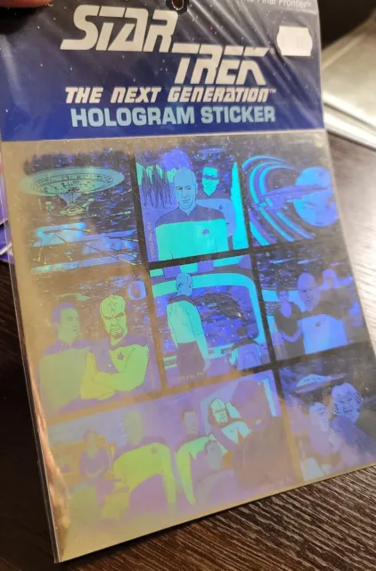 Star Trek: The Next Generation 9 Sticker Hologram Sheet 1992 AH Prismatic SEALED