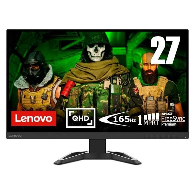 LENOVO G27Q-30 Ecran PC 27'' QHD Gamer - Dalle VA - 1ms - 165Hz - HDMI, DisplayP