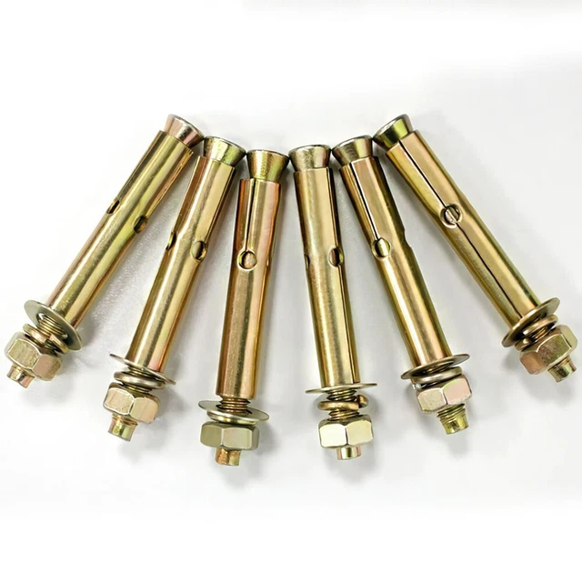5 pz bulloni di espansione zincati M6*60 mm vite esagonale per manicotto in ceme