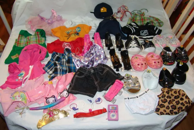 Build A Bear Clothing Lot BAB Smurfs Shoes Roller Skates NHL Police Accessories
