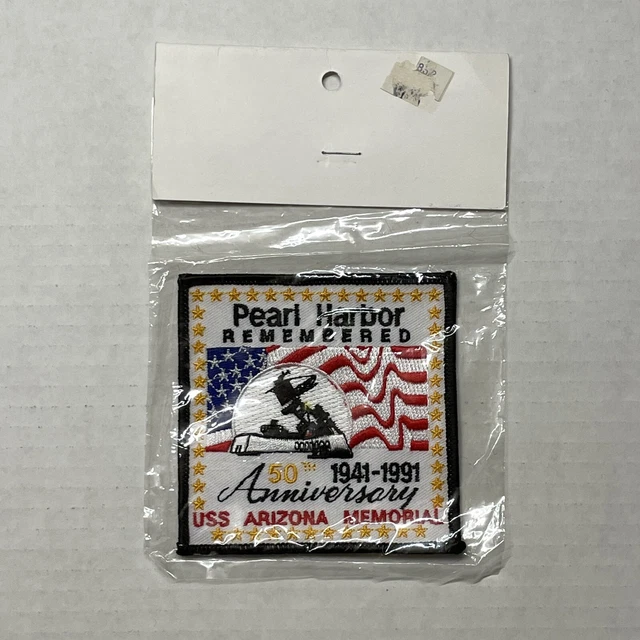 Pearl Harbor Remembered 50th Anniversary USS Arizona Memorial 1941-1991 Patch
