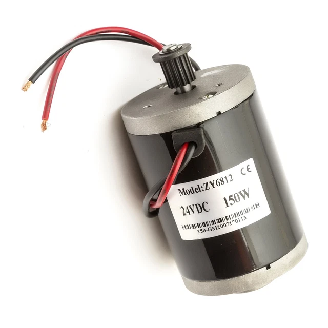 Electric Motor 24 Volt DC 150 Watt 24v 150w Brushed ZY6812 16T Belt Drive