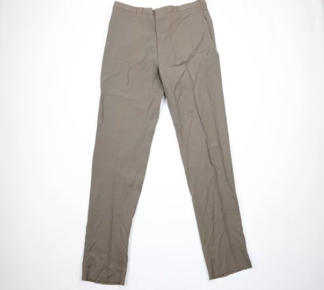 NOS Vintage 50s Mens 36 Gabardine Rayon Blend Flat Front Pants Trousers USA