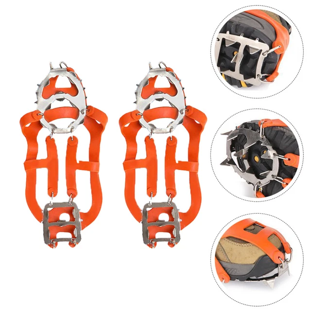 18 denti antiscivolo ghiaccio neve trekking arrampicata scarpa spike tacchetti ramponi