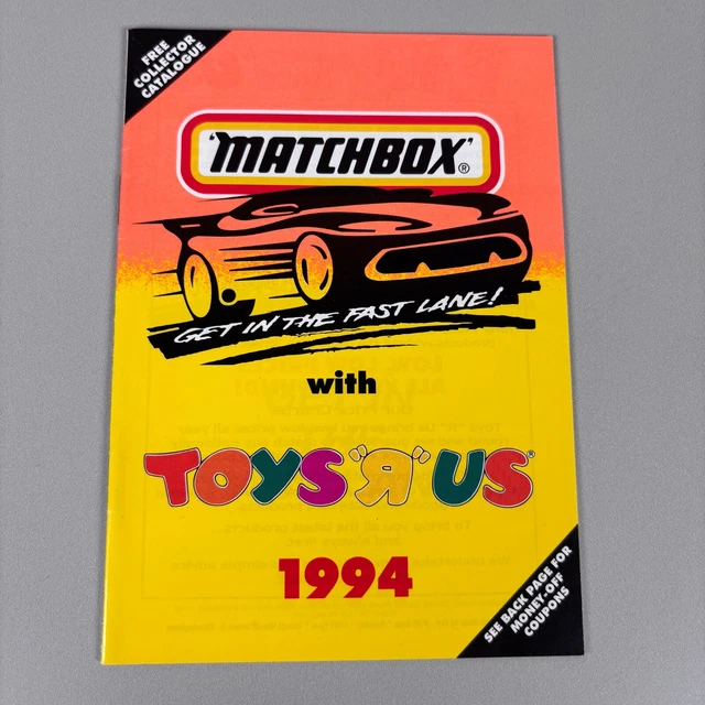 RARE TOYS R Us Outer Cover Vintage Original Matchbox Catalogue 1994