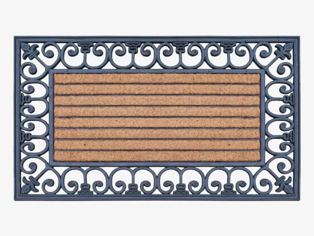 A1HC Natural Coir and Rubber Door Mat, 24x36, Thick Durable, Heavy Duty, Thin...