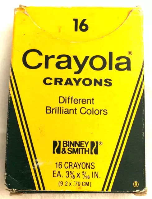VINTAGE CRAYOLA Big Box of Crayons 16 UNNAMED COLORS Never Used