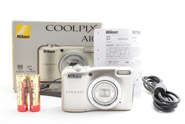 NIKON COOLPIX A10 Silver Digital Camera Tested Excellent
