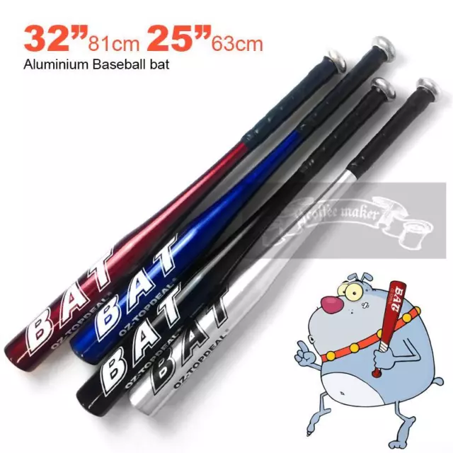 25"63CM/32"81CM Aluminium Baseball Bat Racket Softball Outdoor Sports Brand New