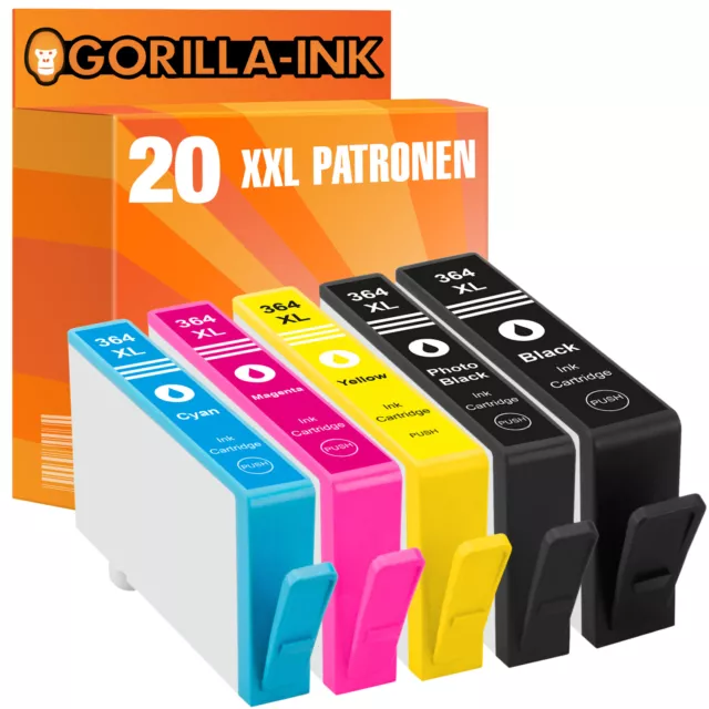 20x Patronen für HP 364 XL 5510 5520 5525 6510 6520 6525 7510 7520 All-in-One