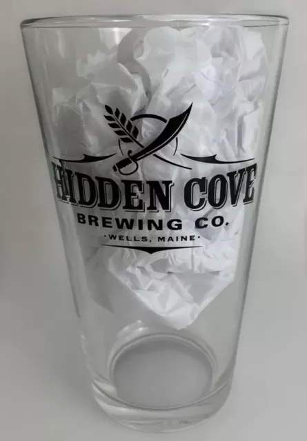 Hidden Cove Brewing Company Pint Glass Wells Maine