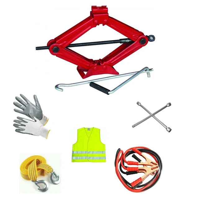 Cric Sollevamento Gomme Cric A Pantografo 2 Tonnellate Per Fiat 500X - Con Base In Acciaio E Asta Girevole Accessorio Officina E Emergenza - 11