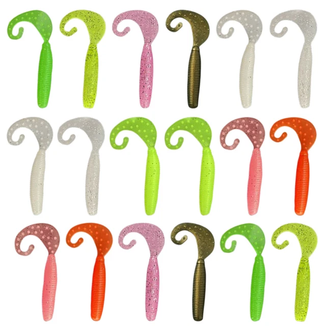 Set 5 Esche Bioniche Da Nuoto 9,9 Cm - Multiarticolate Per Spigola E Trota - Acqua Dolce E Salata