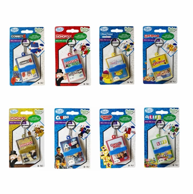 Mini Giochi Hasbro Da Viaggio Portachiavi - Scegli Tra Monopoly E Altri!