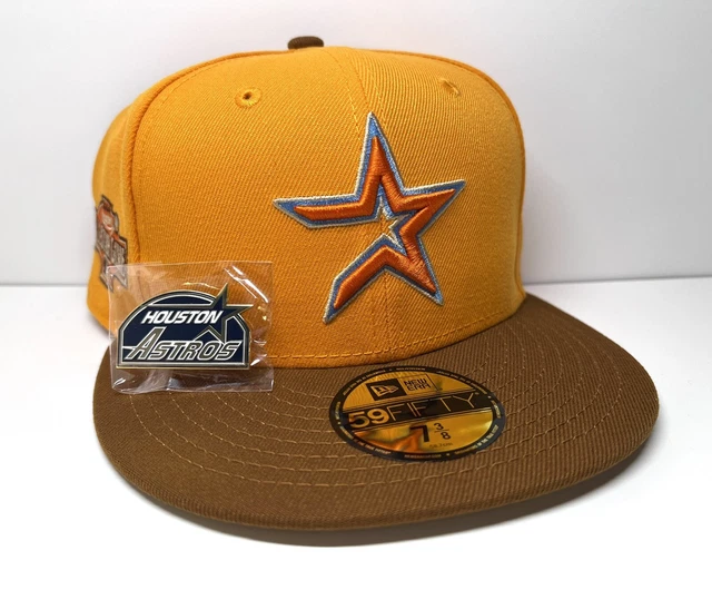 NEW ERA 59FIFTY Houston Astros Fitted Hat Patch Tan UV7 3/8With Pin