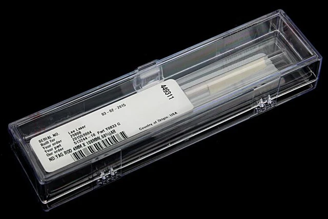 Northrop Grumman ND:YAG 4mm x 108mm .68% AR Laser Cavity Pump Lamp Crystal Rod