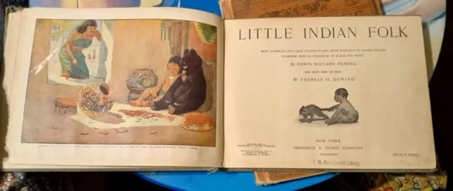 Antique Book 1899 Little Indian Folk by E W Deming Native American 3