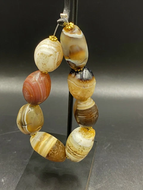 DZI OLD BEADS Antique Ancient Himalayan Nepalese Indo Tibetan Sulumani Agate