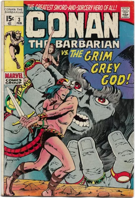 Conan The Barbarian#3 Fn/Vf 1970 Marvel Bronze Age Comics