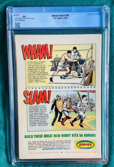 Doom Patrol 99 cgc 4.0   1965 2