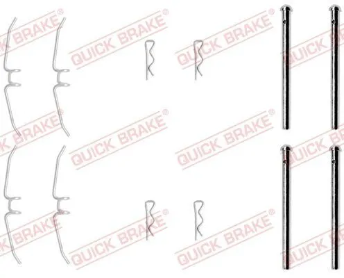 QUICK BRAKE (109-0901) Zubehörsatz Scheibenbremsbelag vorne hinten für FORD