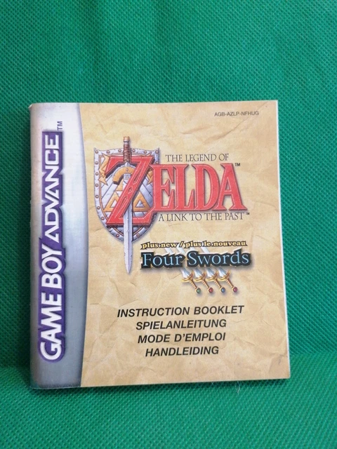 notice jeu game boy advance the legend of ZELDA a link to the past four swords
