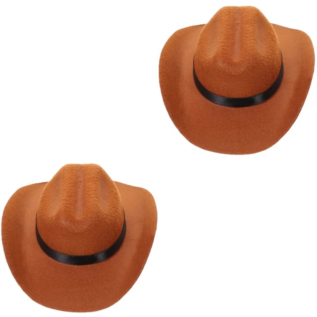 2 pz cappello da cowboy per animali domestici resistente all'usura cappello per gatti cappello per cuccioli non tessuto