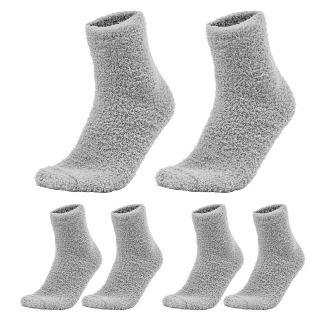 3 Pairs hospital Warm Bed Socks Cozy Coral Fleece microfiber Fluffy Slipper Adul