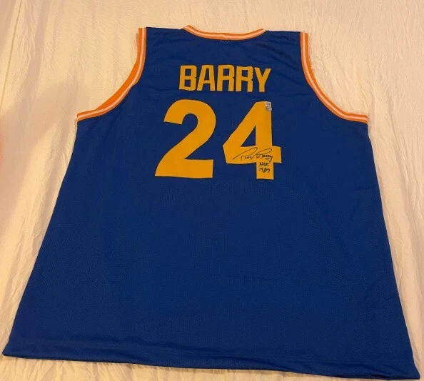 Rick Barry Signed Autographed Golden State Warriors Jersey Beckett-Witnessed Wow