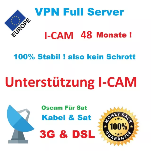Installieren VPN Service für ICAM 48 Monate Dreambox Gigablue Vu + nur 29,95€