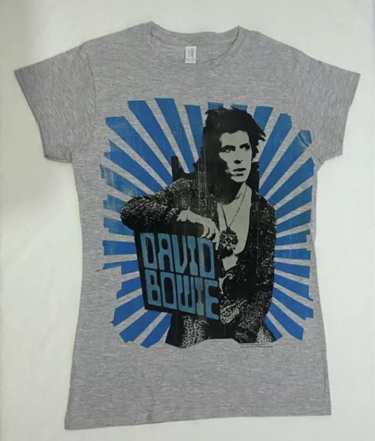 David Bowie T Shirt Womens Rock Band Merch Tee Ladies Size Medium