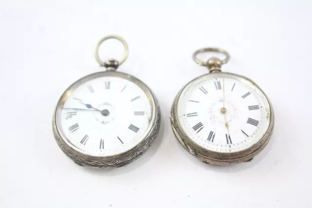 Mixed Purity SILVER Womens Vintage FOB WATCHES  Non Working x 2 96g