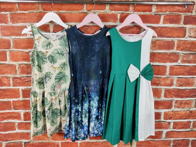 GIRLS BUNDLE AGE 6-7 YEARS BLUEZOO H&M etc DRESS SET JERSEY SUMMER PARTY 122CM