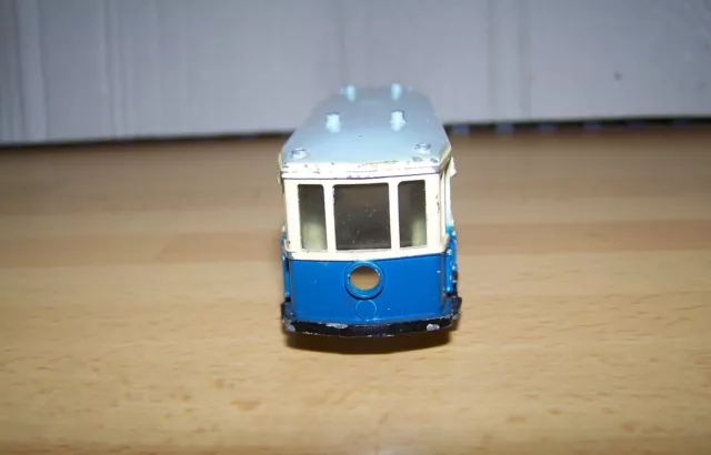 H0 HAMO Straßenbahn Anhänger-Gehäuse  Creme/Blau  für Bastler, RARITÄT ! 3