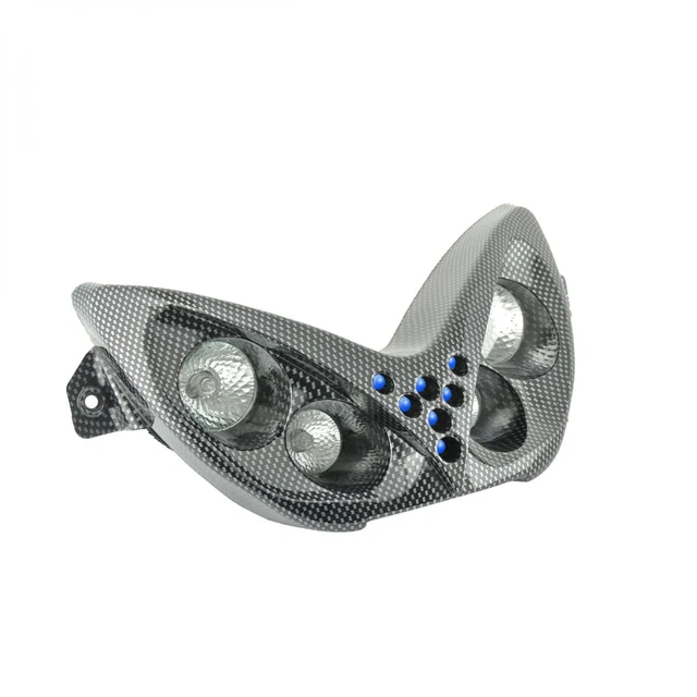 Phare Double Optique Noir 4 Lampes Pour Scooter MBK 50 Nitro - Style Tuning - Kit Complet Prêt à Monter