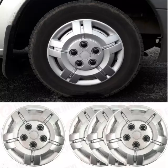 15" To Fit Ford Transit Wheel Covers Deep Dish Trims Hub Caps Domed