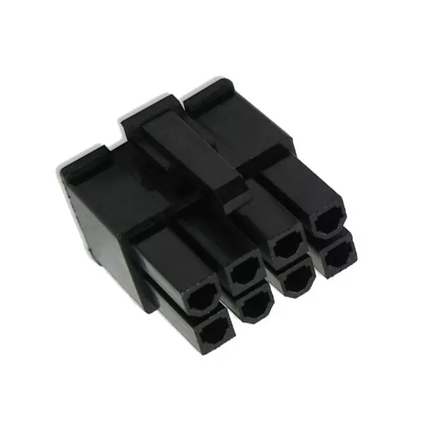 8 pin Female ATX EPS Power Connector Socket Black + 8 Female Pins UK MacroMods