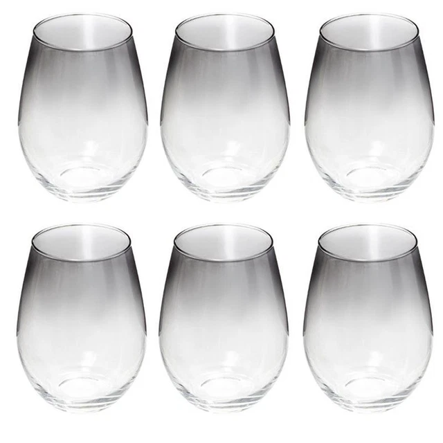 Lot de 6 Verres à Eau "Vie Sauvage" 54cl Noir