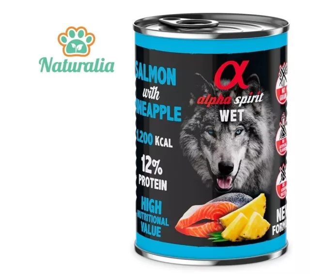 UMIDO Alpha Spirit dog 400 g - SALMONE con ANANAS