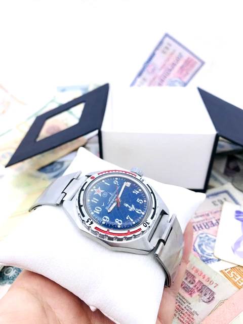 ⚓️ Raro Vostok Amphibia 2414 Sottomarino Wostok USSR Amphibian Diver...