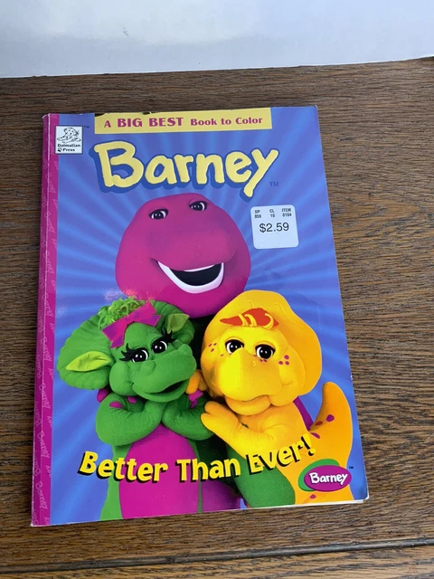 BARNEY PURPLE DINOSAUR Better Than Ever Coloring A Big Best Book To