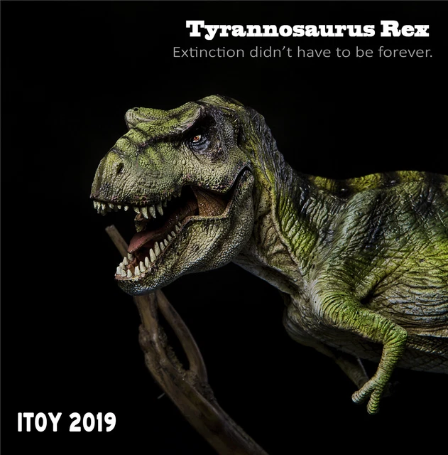 ITOY GREEN TYRANNOSAURUS Statue T Rex Dinosaur Model Collector Decor