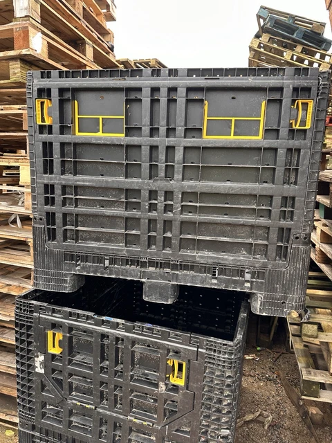 USED LARGE COLLAPSIBLE PLASTIC PALLET BOX DOLAV PALLET BOX ...