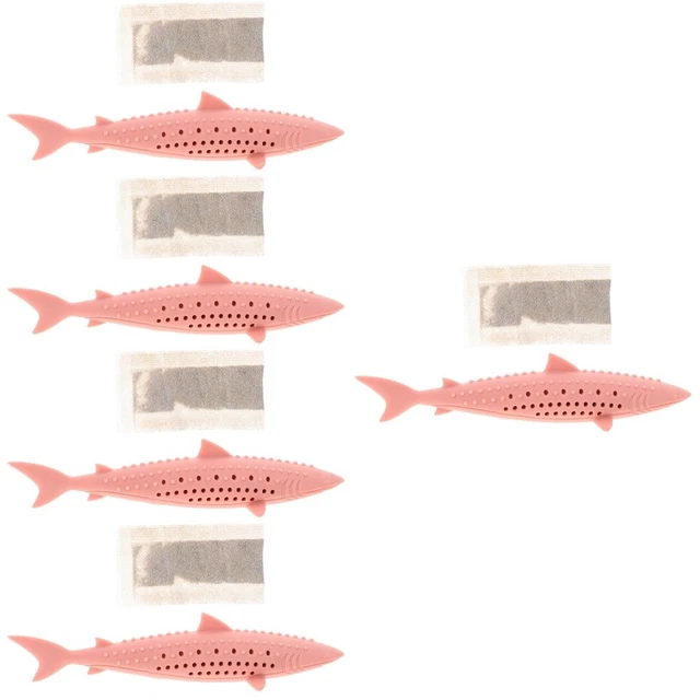 5 Pieces Cat Biting Toys Bite Catnip Toy Kitten Toys Silicone Fish Cat Toy