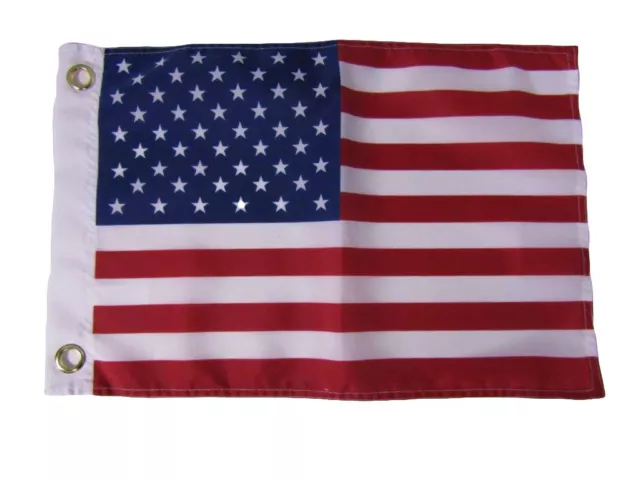 12x18 30.5cmx45.7cm Eeuu US Americano 50 Star Seda Nylon-Polyester Flag Ojales