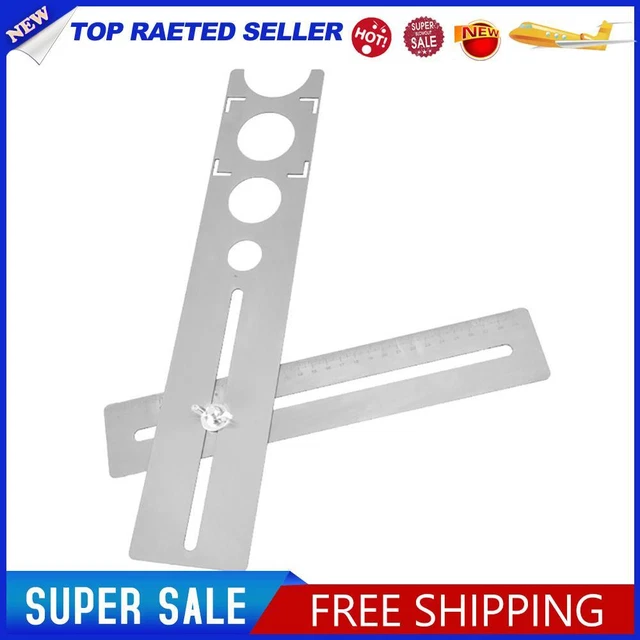 TILE HOLE LOCATOR Ruler Adjustable Marble Floor Drilling Hole Punching