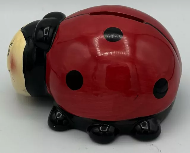 lady bug ceramic bank with stopper 3