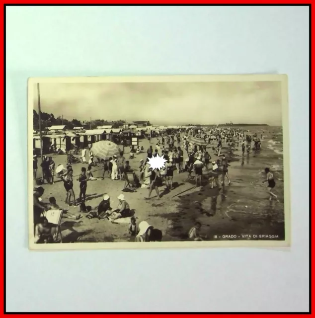 Cartolina Grado Vita di Spiaggia Gorizia Friuli Venezia Giulia Piccola anno 1943